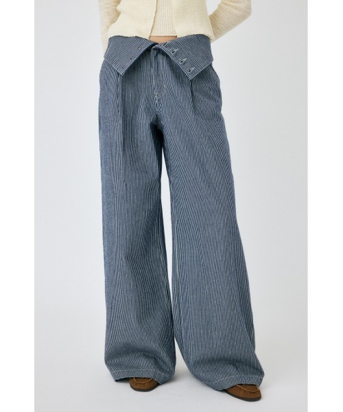 パンツ MOUSSY CORSET DESIGN BAGGY MOUSSY CORSET DESIGN BAGGY BLU -ファッション通販 FASHION WALKER