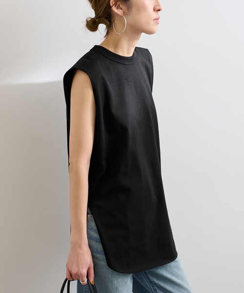 FRAMeWORK(フレームワーク)の「ATON/エイトン 12/-AIR SPINNING ROUND HEM タンクトップ(タンクトップ・レディース・ブラック/ホワイト・FREE)」の8枚目の写真