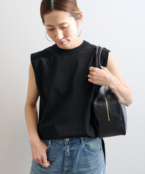 FRAMeWORK(フレームワーク)の「ATON/エイトン 12/-AIR SPINNING ROUND HEM タンクトップ(タンクトップ・レディース・ブラック/ホワイト・FREE)」の10枚目の写真