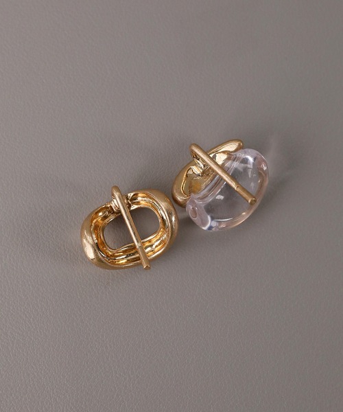 voov（ブーブ）の「2set クリア × メタル ニュアンス オーバル マット ミニヘアカフ（その他ヘアアクセサリー・レディース・シルバー/ゴールド・フリー）」の6枚目の写真