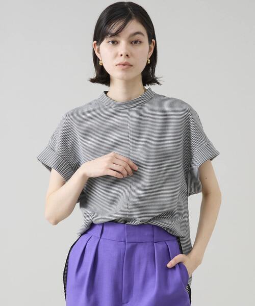 TIARA スタンドネックトップス　ホワイト✖️ブラック スタンドネックトップス（シャツ/ブラウス）｜TIARA（ティアラ