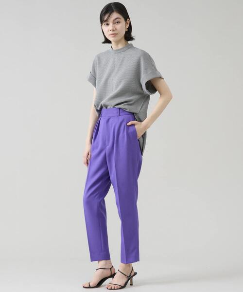 Tiara(ティアラ)の「スタンドネックトップス(シャツ/ブラウス・レディース・ホワイト×ブラック/ホワイト/ブラック・FREE)」の8枚目の写真