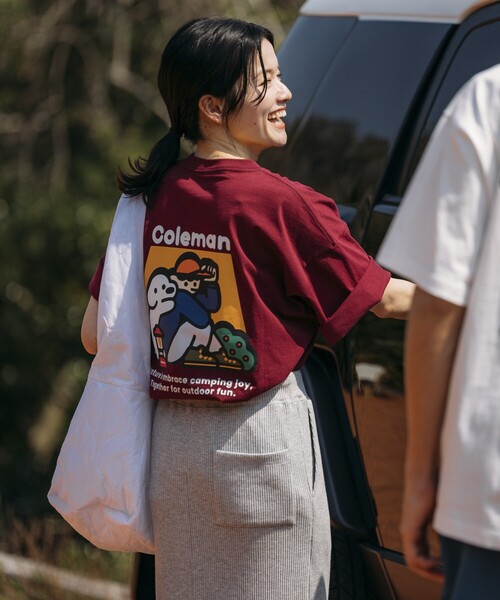 COLEMAN（コールマン）の「Coleman/コールマン Coleman×matsui×FREAK'S STORE 別注 コールマン matsui hug Ⅱ SS TEE バックプリント クルーネック 半袖T（Tシャツ/カットソー・メンズ・ホワイト/ワインレッド/チャコールグレー/ライトグレー・MEDIUM/SMALL/LARGE）」の18枚目の写真