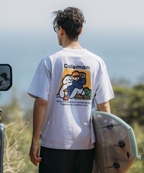 COLEMAN（コールマン）の「Coleman/コールマン Coleman×matsui×FREAK'S STORE 別注 コールマン matsui hug Ⅱ SS TEE バックプリント クルーネック 半袖T（Tシャツ/カットソー・メンズ・ホワイト/ワインレッド/チャコールグレー/ライトグレー・MEDIUM/SMALL/LARGE）」の10枚目の写真