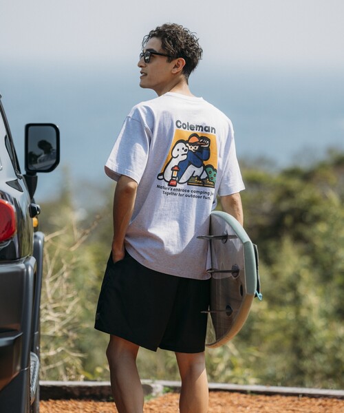 COLEMAN（コールマン）の「Coleman/コールマン Coleman×matsui×FREAK'S STORE 別注 コールマン matsui hug Ⅱ SS TEE バックプリント クルーネック 半袖T（Tシャツ/カットソー・メンズ・ホワイト/ワインレッド/チャコールグレー/ライトグレー・MEDIUM/SMALL/LARGE）」の11枚目の写真