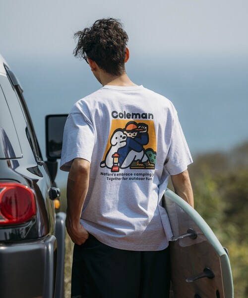COLEMAN（コールマン）の「Coleman/コールマン Coleman×matsui×FREAK'S STORE 別注 コールマン matsui hug Ⅱ SS TEE バックプリント クルーネック 半袖T（Tシャツ/カットソー・メンズ・ホワイト/ワインレッド/チャコールグレー/ライトグレー・MEDIUM/SMALL/LARGE）」の12枚目の写真
