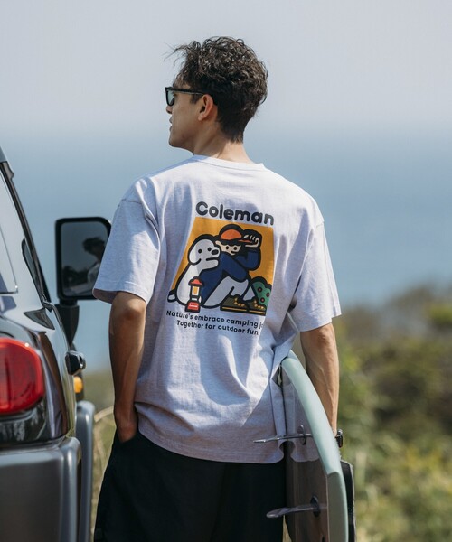COLEMAN（コールマン）の「Coleman/コールマン Coleman×matsui×FREAK'S STORE 別注 コールマン matsui hug Ⅱ SS TEE バックプリント クルーネック 半袖T（Tシャツ/カットソー・メンズ・ホワイト/ワインレッド/チャコールグレー/ライトグレー・MEDIUM/SMALL/LARGE）」の13枚目の写真