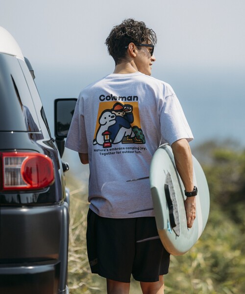 COLEMAN（コールマン）の「Coleman/コールマン Coleman×matsui×FREAK'S STORE 別注 コールマン matsui hug Ⅱ SS TEE バックプリント クルーネック 半袖T（Tシャツ/カットソー・メンズ・ホワイト/ワインレッド/チャコールグレー/ライトグレー・MEDIUM/SMALL/LARGE）」の15枚目の写真
