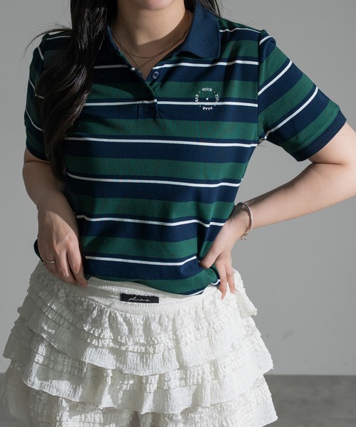 apres jour mignon(アプレジュールミニョン)の「アソートポロシャツ【ZOZOTOWN限定アイテム】(ポロシャツ・レディース・ボルドー/ネイビー/ブラック/ピンク/グリーン系その他/ブラウン系その他・X-LARGE/フリー)」の13枚目の写真