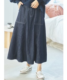 and myera（アンド マイラ）の「ａｎｄ　ｍｙｅｒａ　デニム地のフレアスカート（デニムスカート）」