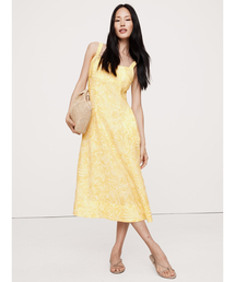 新品未使用⭐︎プラダ　フラワー&バナナ柄ワンピ ＆yours project／パネル柄】フラワープリントワンピース （ミニ