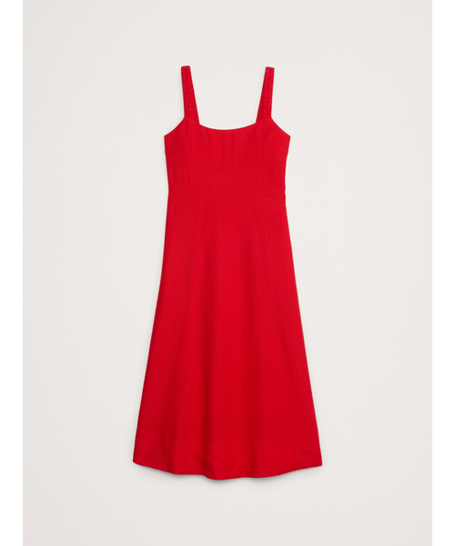 Banana Republic（バナナリパブリック）の「リネン スクエアネック ミディドレス（ワンピース・レディース・レッド/イエロー・0/6/4/2/8）」の11枚目の写真