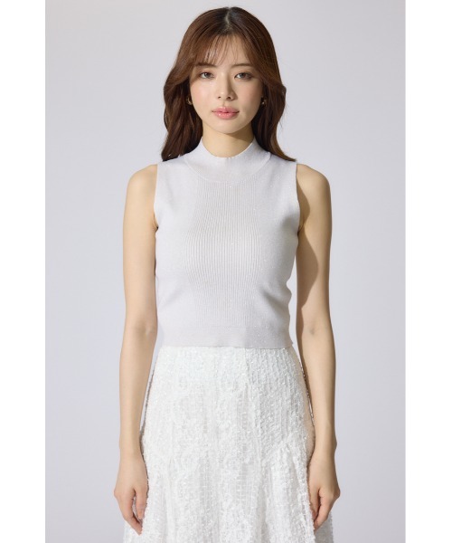 rienda（リエンダ）の「ウォッシャブルリブタンクトップ　夏服 サマーニット ノースリーブトップス（タンクトップ・レディース・ブラック/ブラウン/グレー/アイボリー・SMALL/MEDIUM）」の13枚目の写真