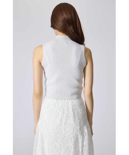 rienda（リエンダ）の「ウォッシャブルリブタンクトップ　夏服 サマーニット ノースリーブトップス（タンクトップ・レディース・ブラック/ブラウン/グレー/アイボリー・SMALL/MEDIUM）」の15枚目の写真