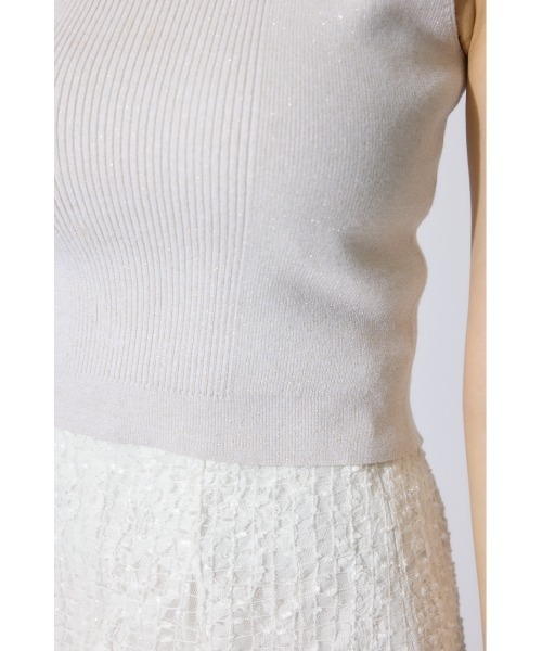 rienda（リエンダ）の「ウォッシャブルリブタンクトップ　夏服 サマーニット ノースリーブトップス（タンクトップ・レディース・ブラック/ブラウン/グレー/アイボリー・SMALL/MEDIUM）」の18枚目の写真