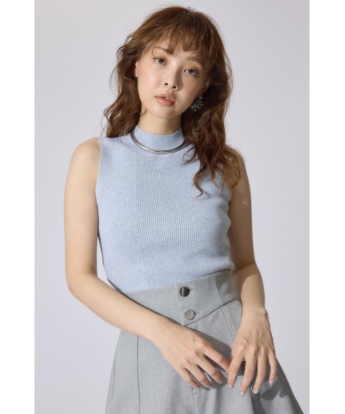 セール】ウォッシャブルリブタンクトップ 夏服 サマーニット