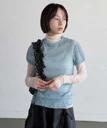 【美品】ププラ シースルー カットソー ネイビー 38 美品】ププラ シースルー カットソー ネイビー 38 シロップ