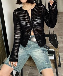 セール】Mesh Shirring Cardigan（カーディガン/ボレロ