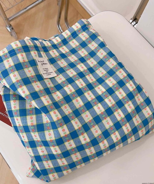 TONE SELECT GOODS（トーンセレクトグッズ）の「Liaa/チェック 花柄 トートバッグ A18636（トートバッグ・レディース・ブルー/その他1/その他2・FREE）」の6枚目の写真