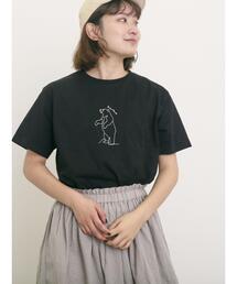 Samansa Mos2 | ◎アニマル刺繍Tシャツ(Tシャツ/カットソー)