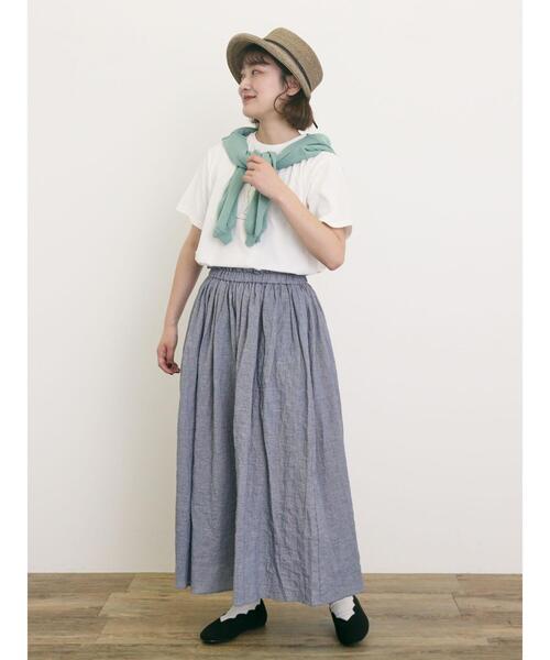 Samansa Mos2（サマンサ モスモス）の「◎アニマル刺繍Tシャツ（Tシャツ/カットソー・レディース・オフホワイト/ブルー/ブラック・F）」の9枚目の写真