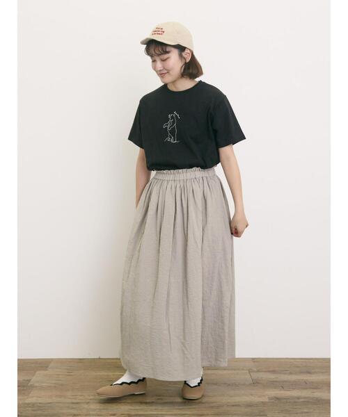 Samansa Mos2（サマンサ モスモス）の「◎アニマル刺繍Tシャツ（Tシャツ/カットソー・レディース・オフホワイト/ブルー/ブラック・F）」の17枚目の写真