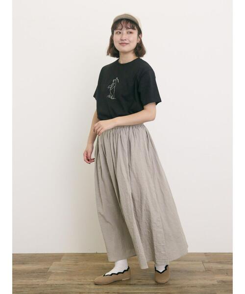 Samansa Mos2（サマンサ モスモス）の「◎アニマル刺繍Tシャツ（Tシャツ/カットソー・レディース・オフホワイト/ブルー/ブラック・F）」の18枚目の写真