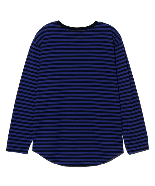 glamb（グラム）の「Loose Neck Long Sleeves T-Shirt / ルーズネックロングスリーブＴシャツ（Tシャツ/カットソー・メンズ・ホワイト/グレー/パープル/ブラック・S/M/L）」の9枚目の写真