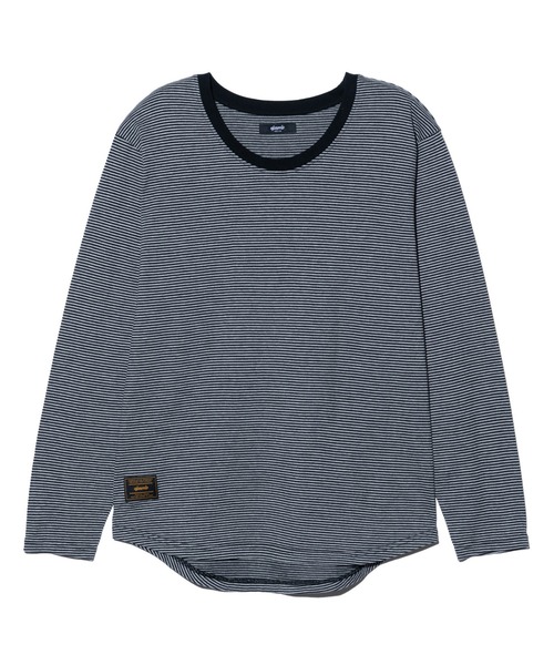 glamb（グラム）の「Loose Neck Long Sleeves T-Shirt / ルーズネックロングスリーブＴシャツ（Tシャツ/カットソー・メンズ・ホワイト/グレー/パープル/ブラック・S/M/L）」の7枚目の写真