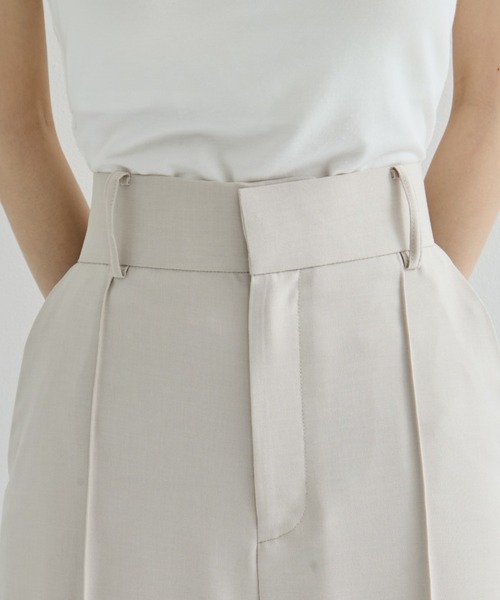 STUDIOUS（ステュディオス）の「【STUDIOUS/ステュディオス】Sheer Layered Trousers/シアーレイヤードトラウザー/スラックス（スラックス・レディース・ブラック/ライトベージュ・1/2）」の13枚目の写真