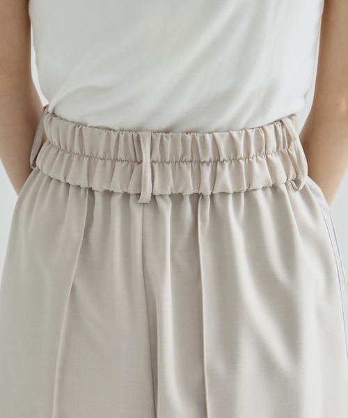 STUDIOUS（ステュディオス）の「【STUDIOUS/ステュディオス】Sheer Layered Trousers/シアーレイヤードトラウザー/スラックス（スラックス・レディース・ブラック/ライトベージュ・1/2）」の10枚目の写真