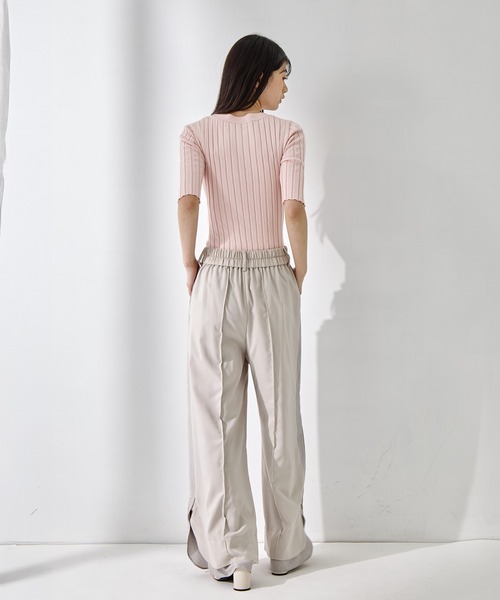 セール】【STUDIOUS/ステュディオス】Sheer Layered Trousers/シアー