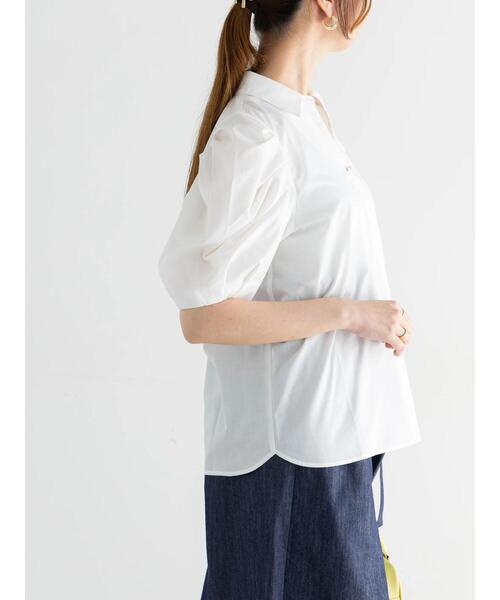 Te chichi（テチチ）の「スキッパーSH（シャツ/ブラウス・レディース・オフホワイト/ブルー/ブラック・F）」の7枚目の写真