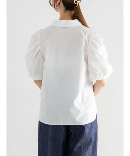 Te chichi（テチチ）の「スキッパーSH（シャツ/ブラウス・レディース・オフホワイト/ブルー/ブラック・F）」の8枚目の写真