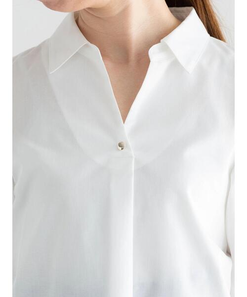 Te chichi（テチチ）の「スキッパーSH（シャツ/ブラウス・レディース・オフホワイト/ブルー/ブラック・F）」の9枚目の写真