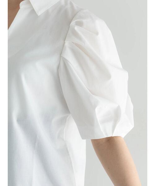 Te chichi（テチチ）の「スキッパーSH（シャツ/ブラウス・レディース・オフホワイト/ブルー/ブラック・F）」の10枚目の写真