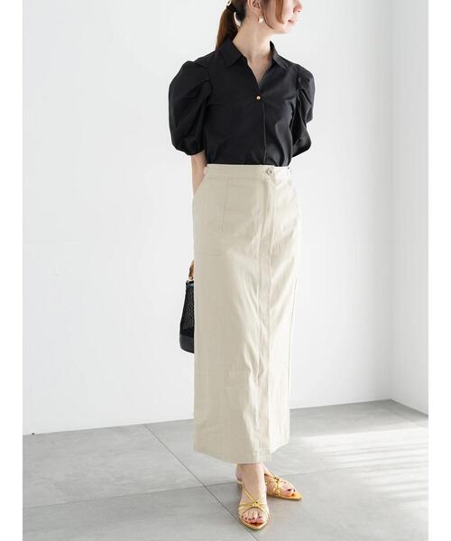 Te chichi（テチチ）の「スキッパーSH（シャツ/ブラウス・レディース・オフホワイト/ブルー/ブラック・F）」の11枚目の写真