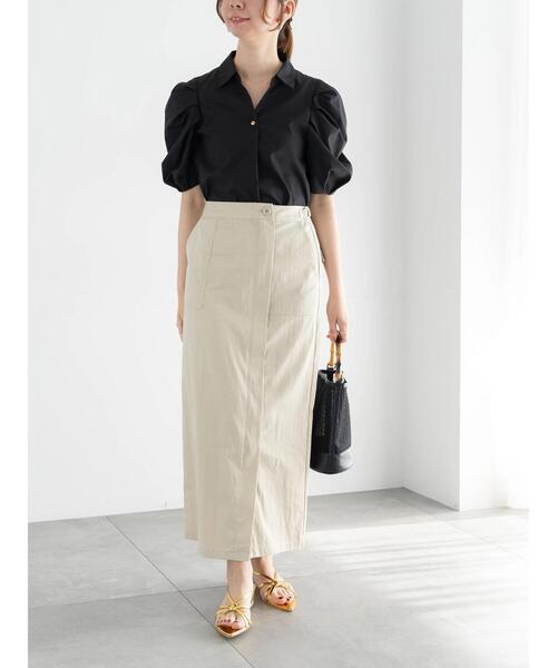 Te chichi（テチチ）の「スキッパーSH（シャツ/ブラウス・レディース・オフホワイト/ブルー/ブラック・F）」の12枚目の写真