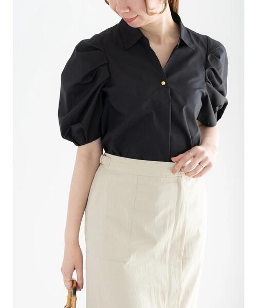 Te chichi（テチチ）の「スキッパーSH（シャツ/ブラウス・レディース・オフホワイト/ブルー/ブラック・F）」の13枚目の写真