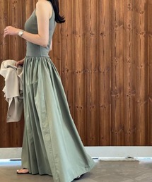 PIN（ピン）の「異素材ドッキングマキシOP（ワンピース）」