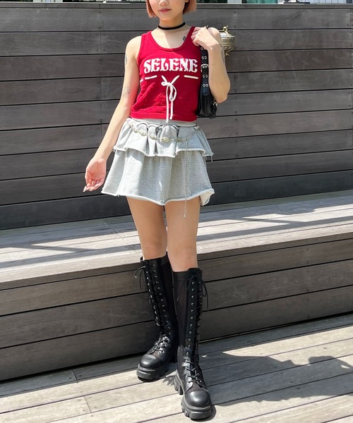 タンクトップ ノースリーブ SELENEリボンノースリニット レディース SELENEリボンノースリニット SPIRALGIRL│SPIRALGIRL