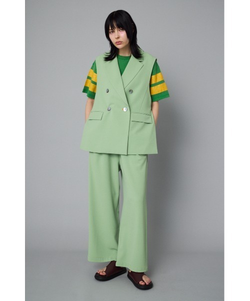 ヘリンドットサイ　HeRIN.CYE　オーバーサイズジレ HeRIN.CYE - オーバーサイズ ジレ - Over size gillet - KHIKI