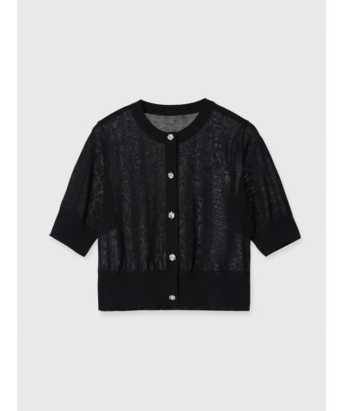 EIMY ISTOIRE（エイミーイストワール）の「ハーフスリーブシアーニットカーデ（カーディガン/ボレロ・レディース・ブラック/ラベンダー/グリーン系その他2/ホワイト/レッド/ピンク・F）」の20枚目の写真