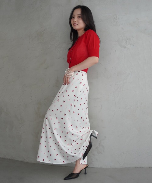 EIMY ISTOIRE（エイミーイストワール）の「ハーフスリーブシアーニットカーデ（カーディガン/ボレロ・レディース・ブラック/ラベンダー/グリーン系その他2/ホワイト/レッド/ピンク・F）」の15枚目の写真