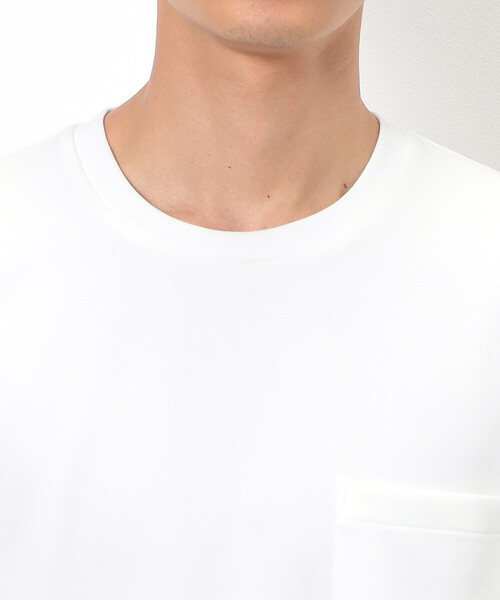 COMME CA ISM(コムサイズム)の「ストレッチポンチ×ストライプコンビTシャツ(Tシャツ/カットソー・メンズ・ネイビー/ホワイト・MEDIUM/LARGE/X-LARGE)」の14枚目の写真