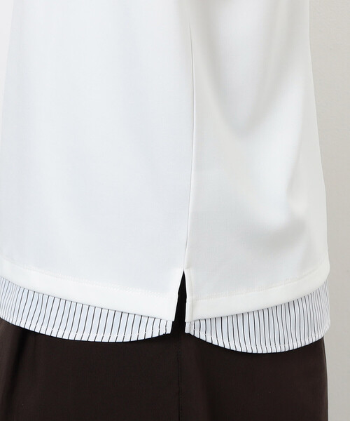COMME CA ISM(コムサイズム)の「ストレッチポンチ×ストライプコンビTシャツ(Tシャツ/カットソー・メンズ・ネイビー/ホワイト・MEDIUM/LARGE/X-LARGE)」の18枚目の写真