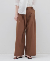 narrow belt tuck wide pants(ナローベルトタックワイドパンツ)