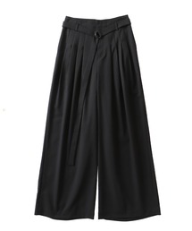 narrow belt tuck wide pants(ナローベルトタックワイドパンツ)