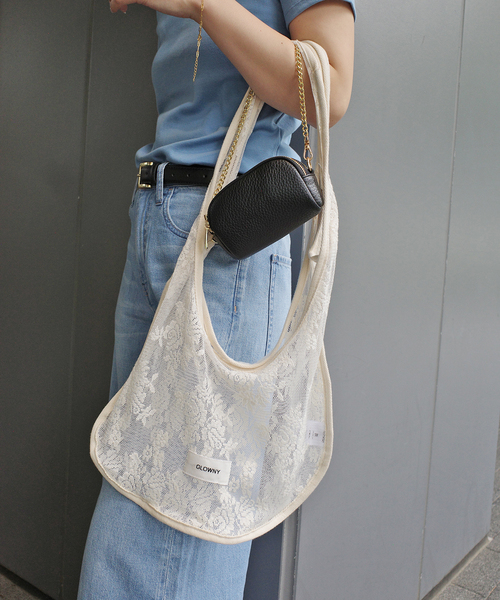 セール】GLOWNY/グロウニー FLORAL LACE BAG GY24BBG008IV