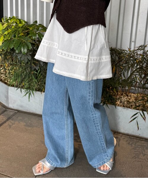 WILLOW(ウィロー)の「【willow】レイヤードコットンレースミニスカ(スカート・レディース・ホワイト・ONE SIZE)」の9枚目の写真